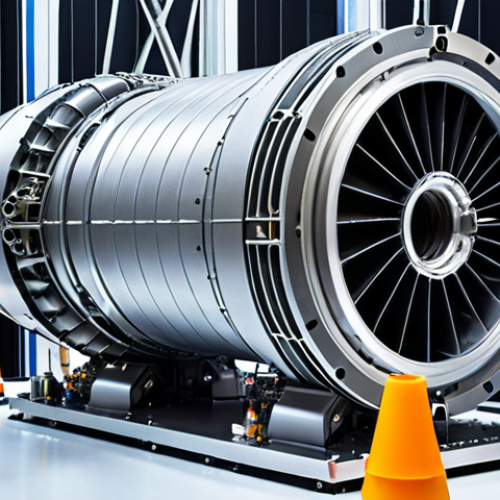 Home 11 **
A futuristic aerospace manufacturing facility. 3D printers are creating lightweight, complex structural components for airplanes. Engineers are inspecting a titanium nozzle for a rocket engine. The scene emphasizes innovation, customization, and advanced materials like titanium.
**