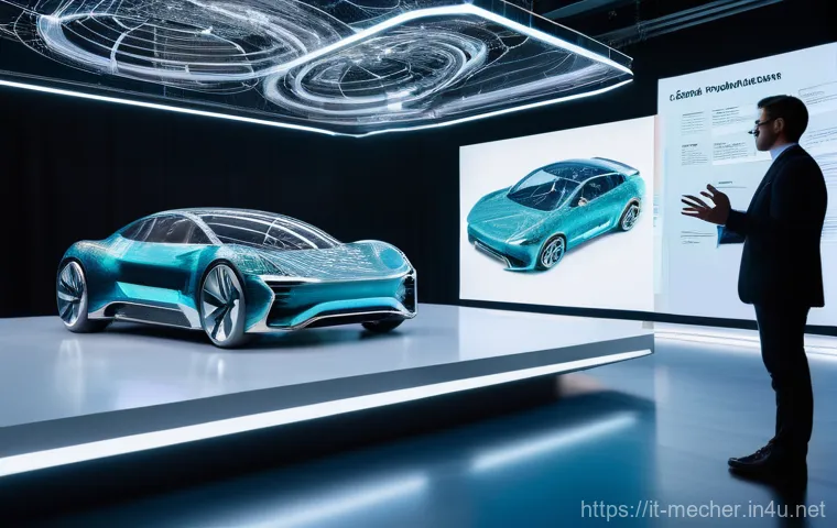 기계설계와 자동차 부품 설계 사례 - Image Prompt 1: AI-Assisted Automotive Component Design** 기계설계와 자동차 부품 설계 사례 - Image Prompt 1: AI-Assisted Automotive Component Design**