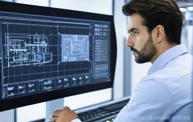기계설계기사와 산업용 기계 안전 설계 - **The Mechanical Safety Architect:** A sophisticated image of a focused Italian mechanical engineer,...