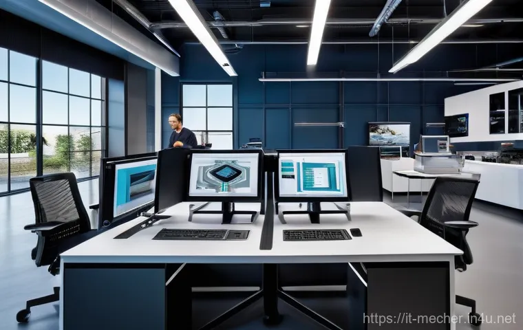 기계설계기사와 금형 설계 기술 - **Prompt:** "A sleek, modern Italian design studio bathed in natural light. A diverse team of engine...