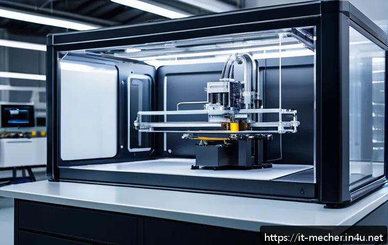 기계설계기사와 설계 품질 보증 방법 - A high-tech mechanical engineering laboratory scene showcasing a sleek 3D printer fabricating a comp...